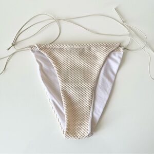 PrettyLittleThing Waffle Texture Tie Side Bikini Bottom Size 12